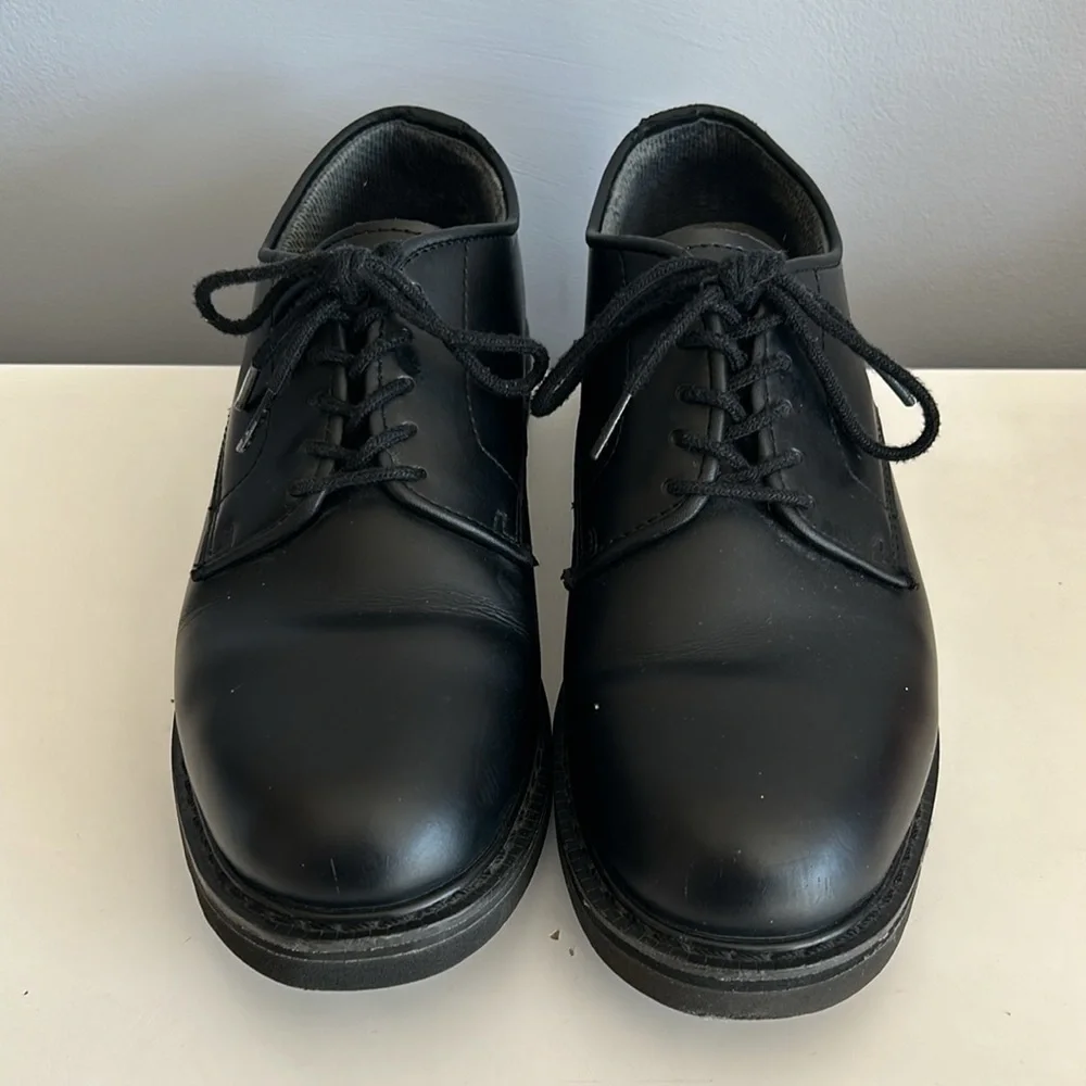 Rothco Soft Sole Uniform Black Oxford/Leather Dress Shoe Size 8W